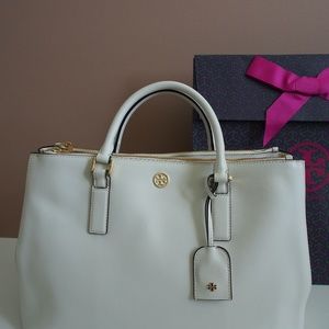Tory Burch Robinson Double Zip-New IvoryLarge